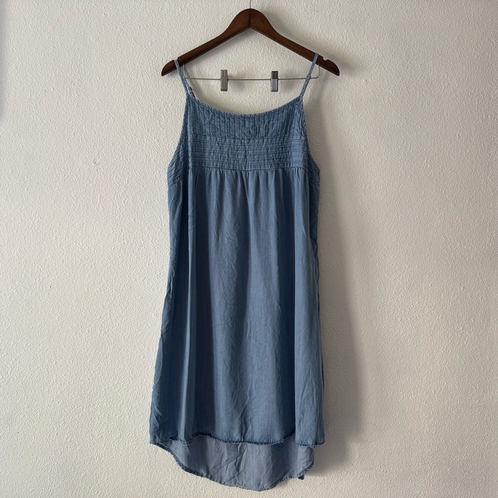 Knox Rose Denim Look Midi Dress Boho Chic Relaxed Style Large Casual Everyday - Picture 13 of 14